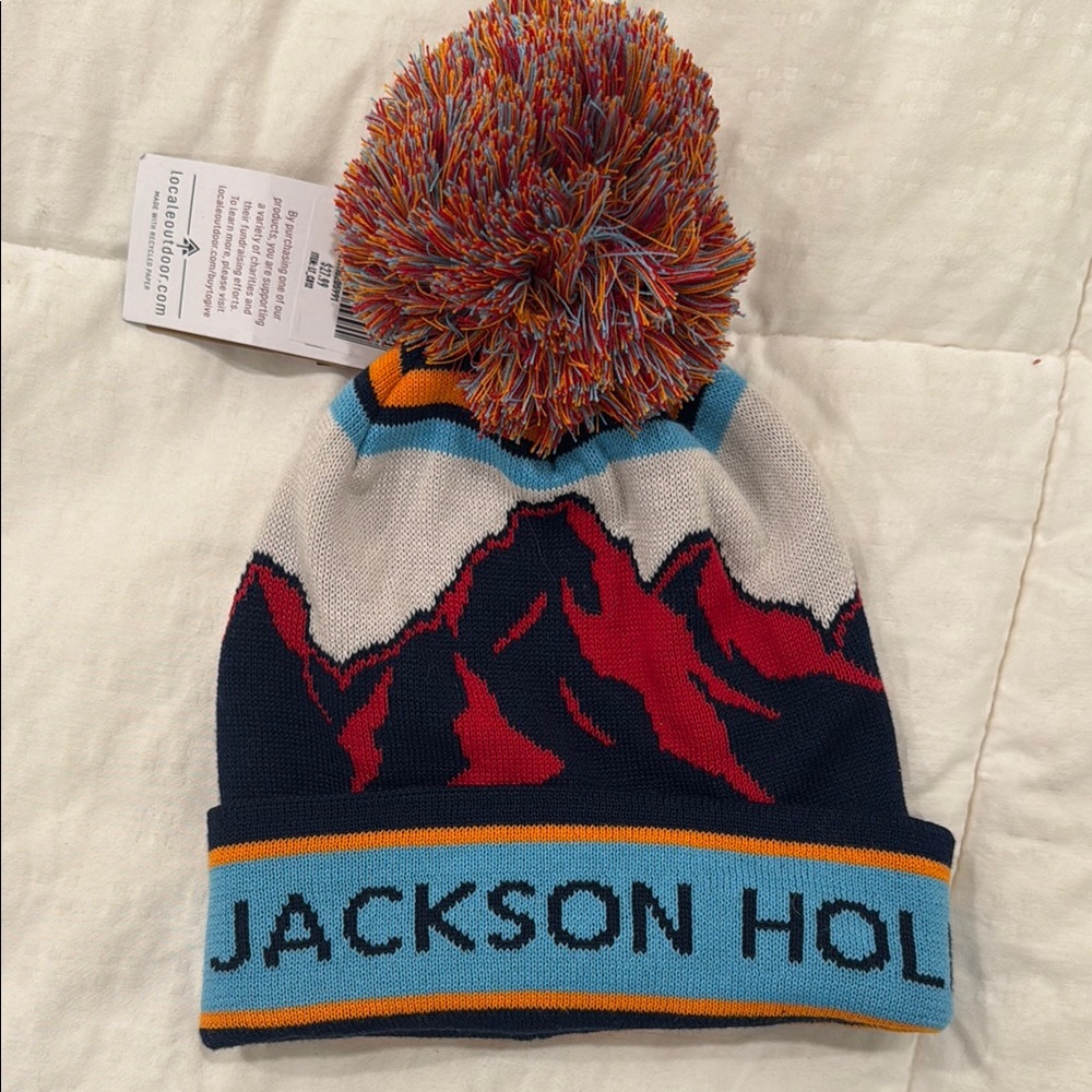 Jackson Hole Kids' Multicolor Pom-Pom Beanie